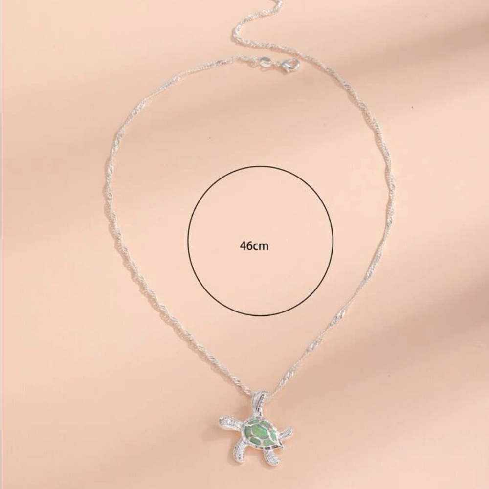 ⚠️Clearance Turquoise Charm Silver Necklace - Picture 3 of 4